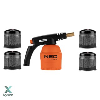 Lampa lutownicza gazowa na naboje 190 g + 4 naboje gazowe nabijane NEO TOOLS