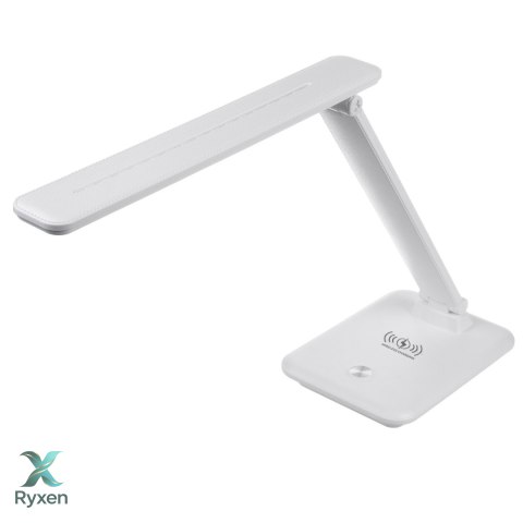 Lampka biurkowa LED Maclean, max. 9W, 220-240V AC, możliwość zmiany barwy, ściemnialna, ładowarka bezprz., 450lm, MCE616 W Maclean