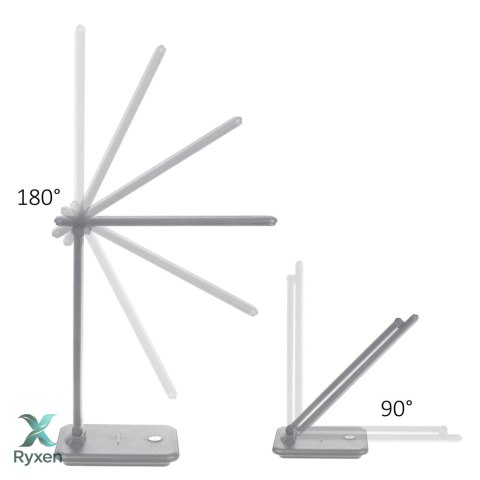 Lampka biurkowa LED Maclean, max. 9W, 220-240V AC, możliwość zmiany barwy, ściemnialna, ładowarka bezprz., 450lm, MCE616 W Maclean