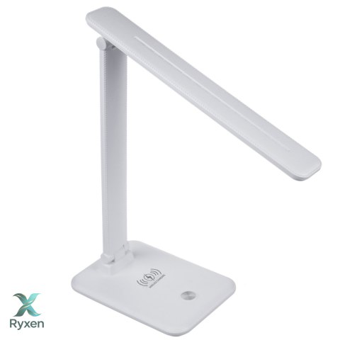 Lampka biurkowa LED Maclean, max. 9W, 220-240V AC, możliwość zmiany barwy, ściemnialna, ładowarka bezprz., 450lm, MCE616 W Maclean