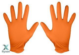 Rękawiczki nitrylowe, pomarańczowe, 50 sztuk, rozmiar XL NEO TOOLS