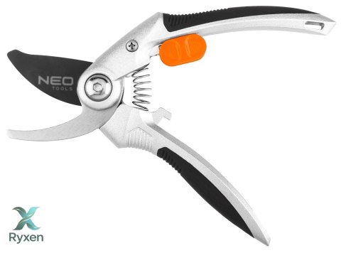 Sekator by-pass 210 mm, zakres do 20 mm, aluminiowy, uchwyt pokryty gumą TPR NEO TOOLS
