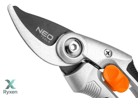 Sekator by-pass 210 mm, zakres do 20 mm, aluminiowy, uchwyt pokryty gumą TPR NEO TOOLS