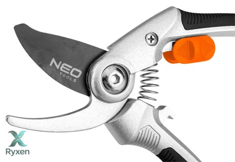 Sekator by-pass 210 mm, zakres do 20 mm, aluminiowy, uchwyt pokryty gumą TPR NEO TOOLS