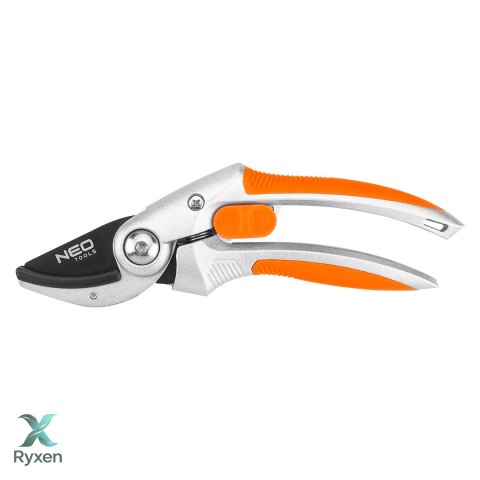 Sekator kowadełkowy 210 mm, zakres do 20 mm, aluminiowy, uchwyt pokryty gumą TPR NEO TOOLS