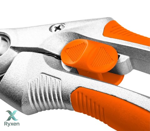 Sekator kowadełkowy 210 mm, zakres do 20 mm, aluminiowy, uchwyt pokryty gumą TPR NEO TOOLS