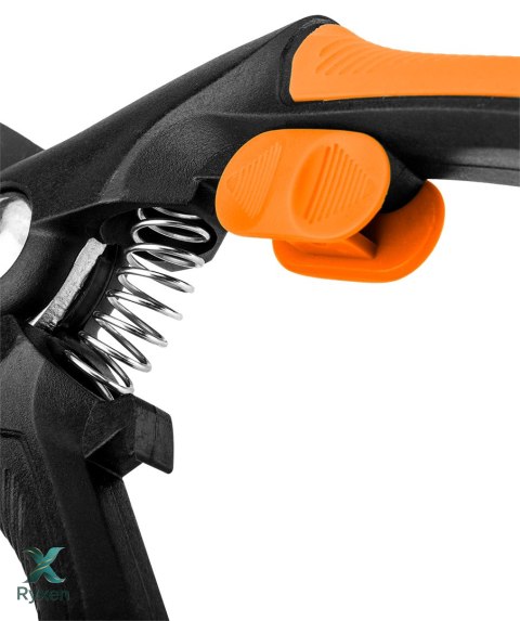 Sekator kowadełkowy 210 mm, zakres do 20 mm, materiał: PP, uchwyt pokryty gumą TPR NEO TOOLS