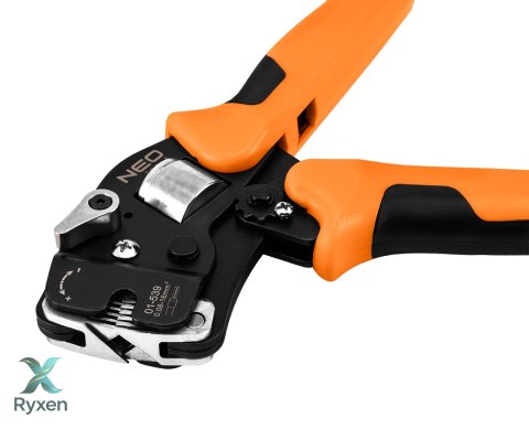 Szczypce do zaciskania końcówek tulejkowych CrV 230 mm, samonastawne 0.08 -16 mm2, AWG 26-5 NEO TOOLS