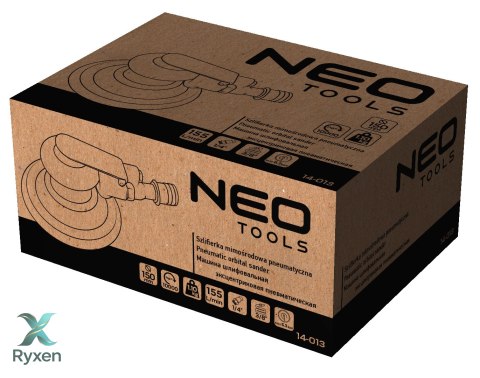 Szlifierka mimośrodowa pneumatyczna 150 mm, podciśnieniowe odsysanie pyłu NEO TOOLS