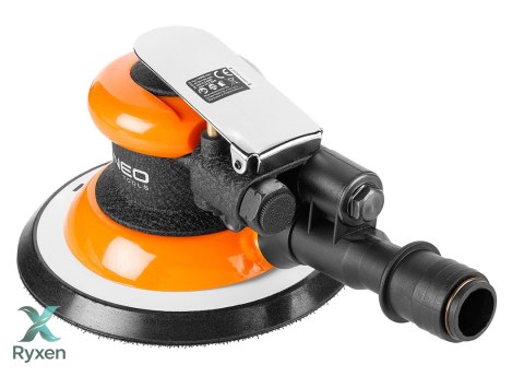 Szlifierka mimośrodowa pneumatyczna 150 mm, podciśnieniowe odsysanie pyłu NEO TOOLS