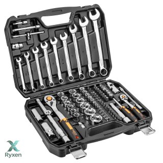 Zestaw kluczy nasadowych 1/2", 1/4", 82 szt., CrV NEO TOOLS