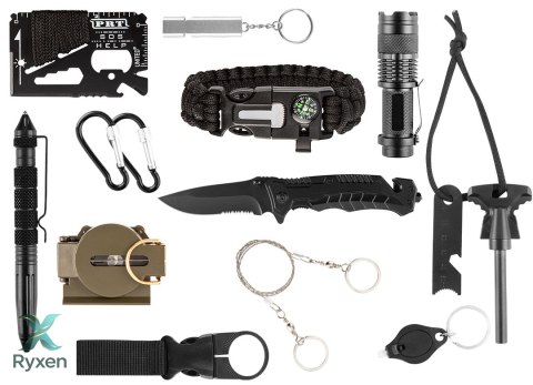 Zestaw survivalowy 14 w 1 w pouchu NEO TOOLS