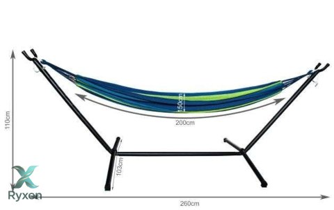 Hamak ogrodowy 200x150cm ze stelażem GARDLOV