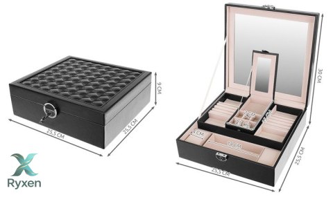 Kuferek na biżuterię - czarny Beautylushh BEAUTYLUSHH