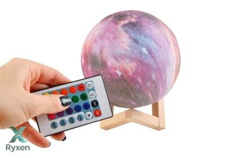 Lampka nocna księżyc 15cm 16 kolorów ISO TRADE