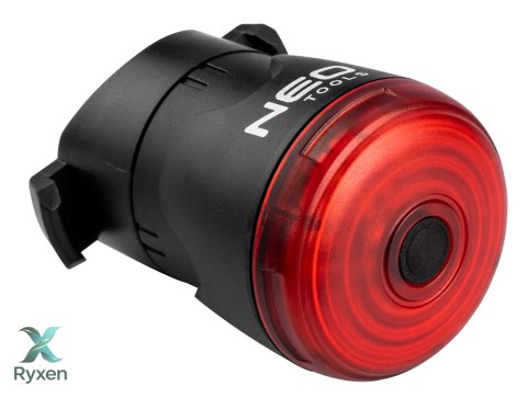 Lampka rowerowa tylna, funkcja STOP NEO TOOLS