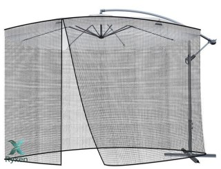 Moskitiera do parasola ogrodowego 3,5m - czarna REPEST