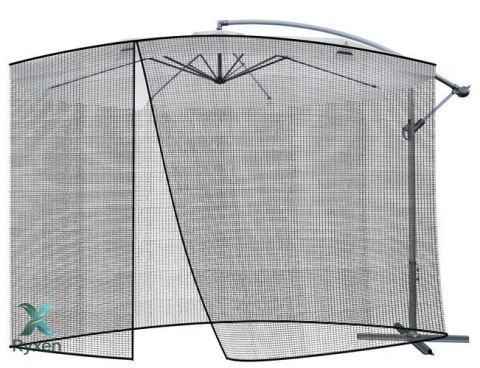 Moskitiera do parasola ogrodowego 3,5m - czarna REPEST
