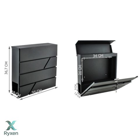 Skrzynka na listy S6238 - czarna MALATEC