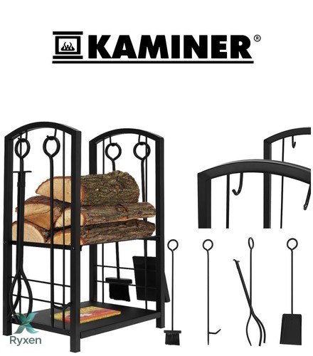 Stojak na drewno z przyborami PK011 KAMINER
