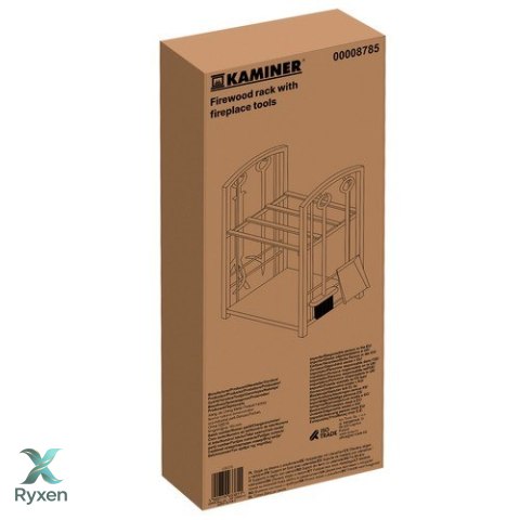 Stojak na drewno z przyborami PK011 KAMINER