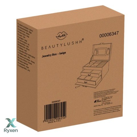Szkatułka/ kuferek na biżuterię - beżowy BEAUTYLUSHH