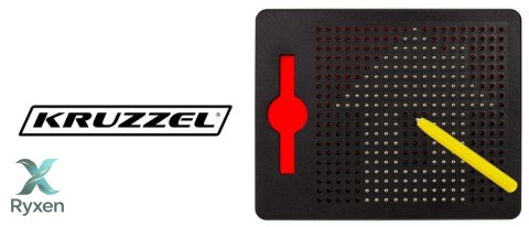 Tablica + kulki magnetyczne + rysik z magnesem KRUZZEL