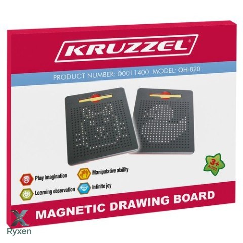 Tablica + kulki magnetyczne + rysik z magnesem KRUZZEL