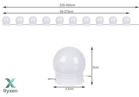 Lampki LED na lustro/ do toaletki- 10szt. IZOXIS