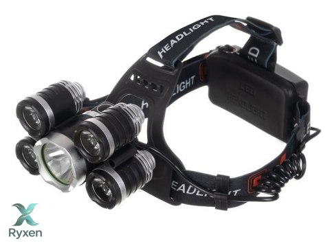 Latarka czołowa 5 x LED T6 CREE TRIZAND