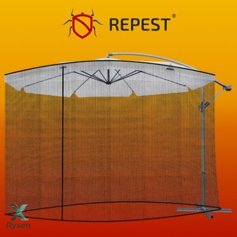 Moskitiera do parasola ogrodowego 3,5m - czarna REPEST