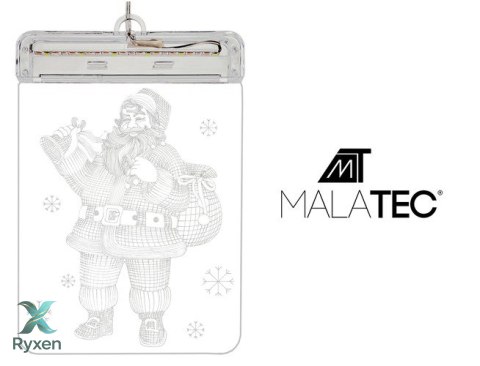 Witraż LED 3D- mikołaj MALATEC