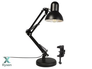 44-149# Lampka biurkowa lb-09 kreślarska 2w1 e27 czarna" Blow