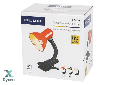 44-155# Lampka biurkowa lb-08 z klipsem czarna" Blow