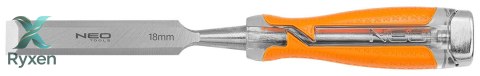 Dłuta 6, 12, 18, 24, zestaw 4 szt. Uchwyt dwukomponentowy. Pakowane w etui NEO TOOLS