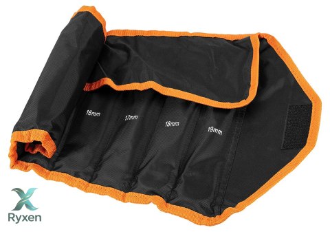 Klucze płasko-oczkowe z grzechotką i przełącznikiem, zestaw 12 szt., 8 - 19 mm, miękkie etui NEO TOOLS