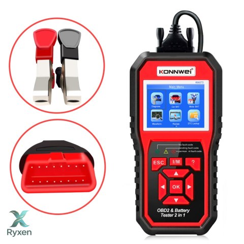 Miernik diagnostyczny, skaner OBD2, tester baterii Konnwei KW870 KONNWEI