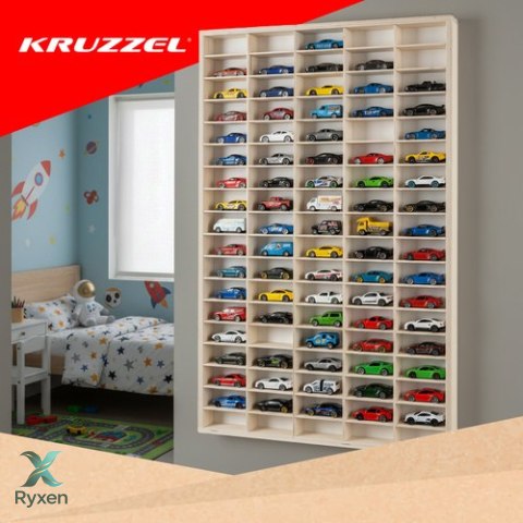 Półka drewniana na auta/resoraki KRUZZEL 21997 KRUZZEL