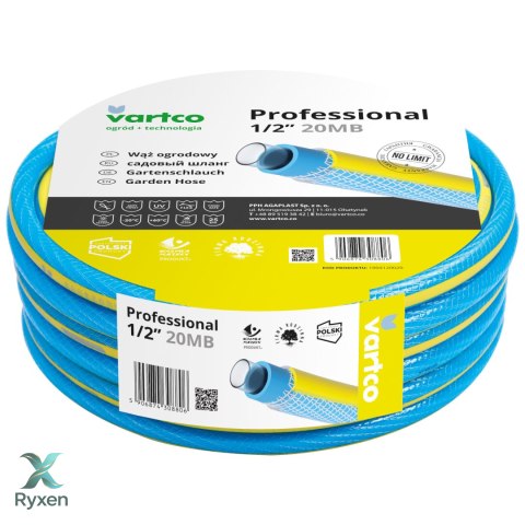 Wąż ogrodowy Vartco Professional 1/2" 20m Agaplast