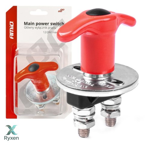 Wyłącznik odłącznik prądu akumulatora hebel 12v 24v amio-03024 AMiO