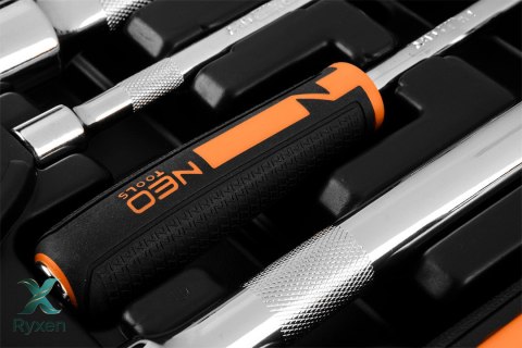 Zestaw kluczy nasadowych 1/2", 1/4", 73 szt., CrV NEO TOOLS