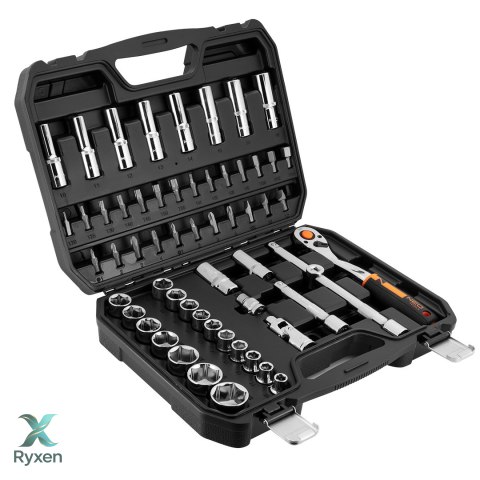 Zestaw kluczy nasadowych 1/2", 58 szt., CrV NEO TOOLS