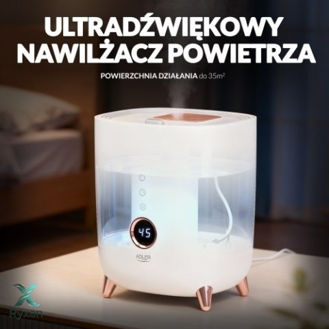 AD 7972 white Nawilżacz ultradźwiękowy led ADLER