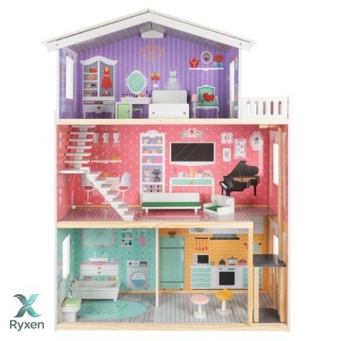 Domek dla lalek Kruzzel Duży Domek dla Lalek 114 cm 114 cm KRUZZEL