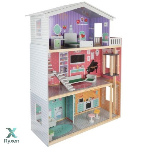 Domek dla lalek Kruzzel Duży Domek dla Lalek 114 cm 114 cm KRUZZEL