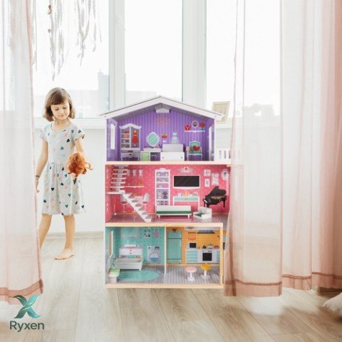 Domek dla lalek Kruzzel Duży Domek dla Lalek 114 cm 114 cm KRUZZEL