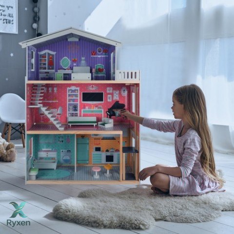 Domek dla lalek Kruzzel Duży Domek dla Lalek 114 cm 114 cm KRUZZEL