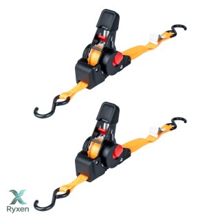 Pas transportowy z automatycznym zwijaczem 200kg 18mm 2m s-type amio-03323 AMiO