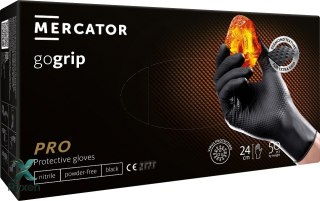 Rękawice nitrylowe czarne mercator gogrip black 50 sztuk rozmiar xxl MERCATOR