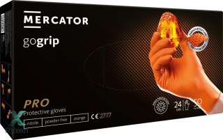 Rękawice nitrylowe pomarańczowe mercator gogrip orange 50 sztuk rozmiar xl MERCATOR